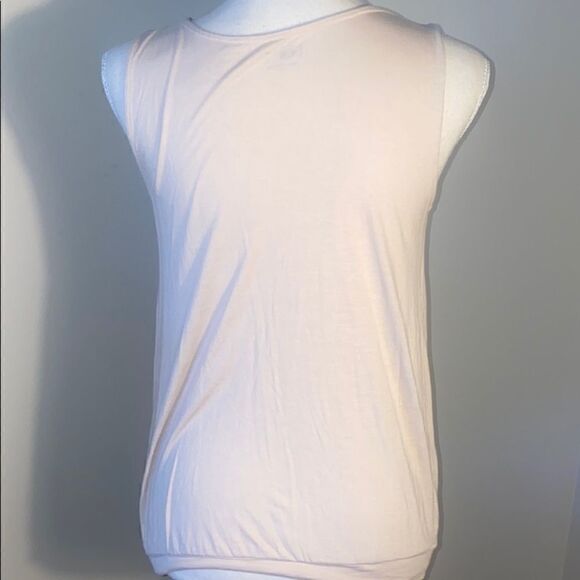 Loft Light Pink Sleeveless Black Collar Tank Top - Picture 6 of 6